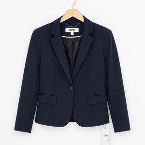 DKNY Black One-Button Blazer – Women’s Size 10 – NWT (MSRP $129)